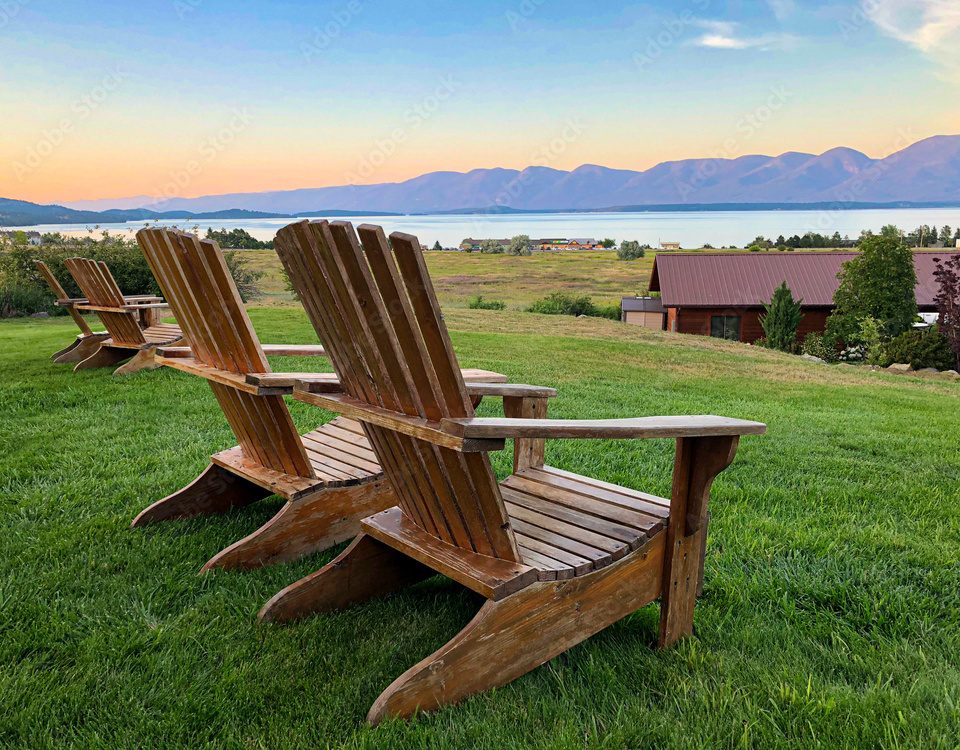 Wood chairs at FH Lake